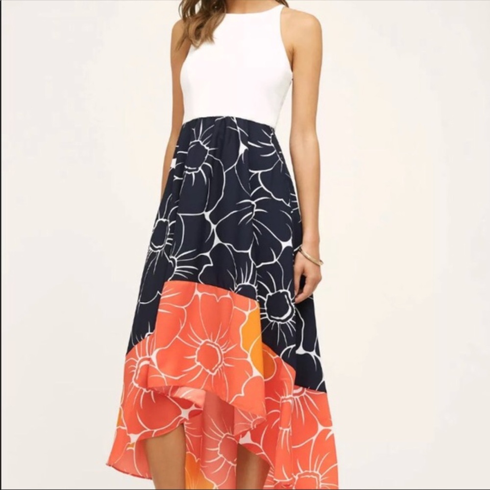 Anthropologie Hutch Hi Low Peachy Party Dress